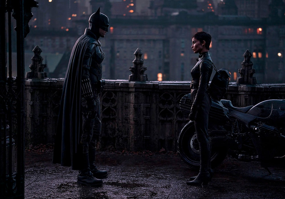 Robert Pattinson and Zoё Kravitz in The Batman 