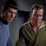 Captain Kirk and Spock Star Trek William Shatner
