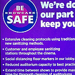 Tenet in a Theater Chadwick Boseman