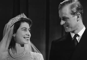 Queen Elizabeth II and Prince Philip the crown