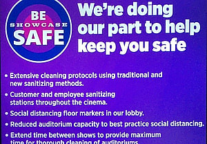 Tenet in a Theater Chadwick Boseman