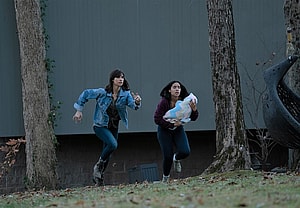 Lifetime Movie You're Not Safe Here Sarah Wisser (L) and Haskiri Velazquez (R)