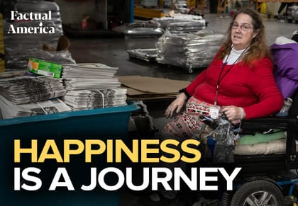 Happiness Is a Journey newspaper deliverman