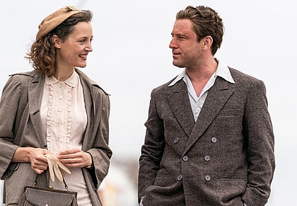 Vicky Krieps and Ben Foster in The Survivor directed by Barry Levinson