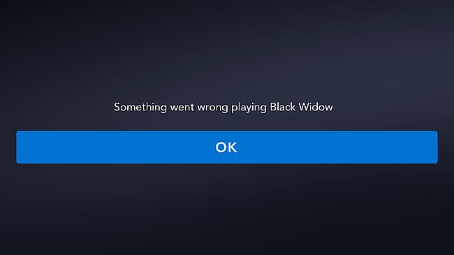 Black Widow Disney+ not playing