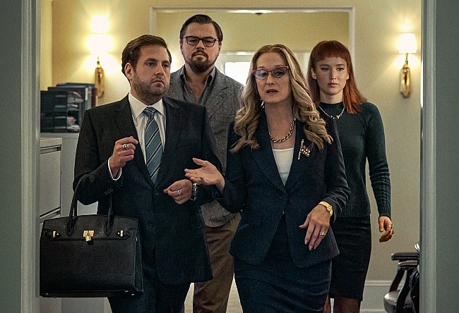 Don't Look Up Jonah Hill Jennifer Lawrence Meryl Streep Leo DiCaprio