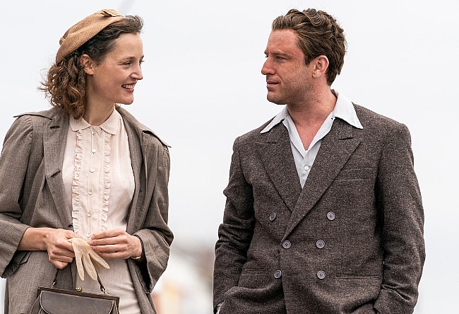 Vicky Krieps and Ben Foster in The Survivor directed by Barry Levinson