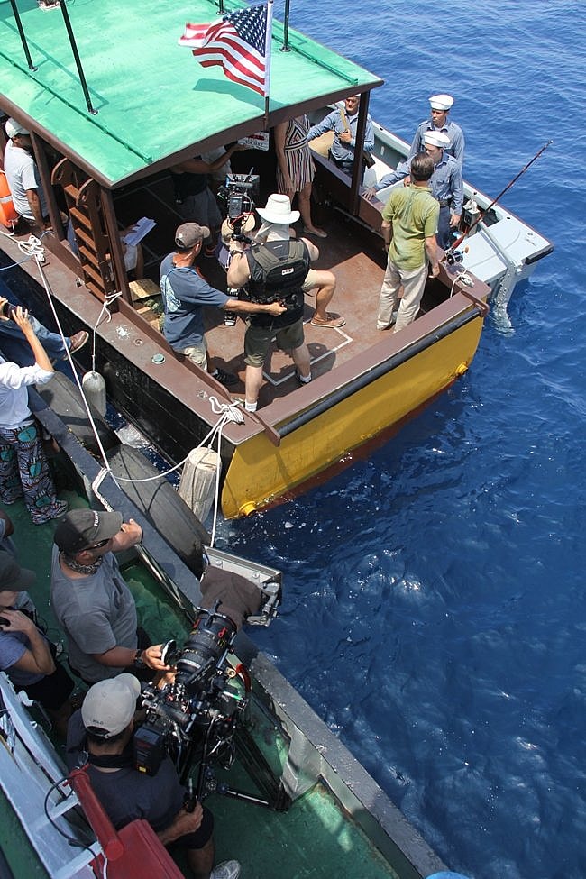 Shooting a sequence from Papa on the water