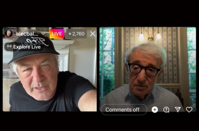 Woody Allen and Alec Baldwin Don't Mention Scandals on Instagram Live