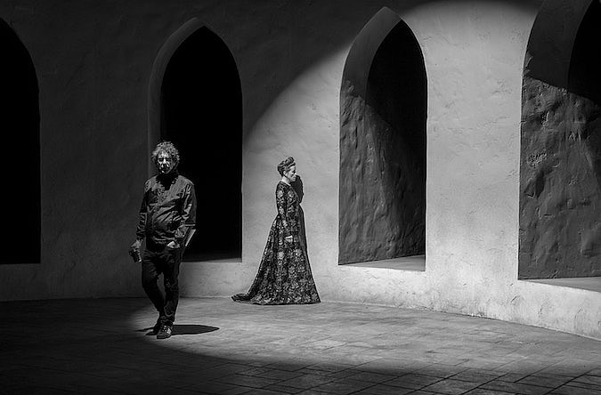 Joel Coen and Frances McDormand on set of The Tragedy of Macbeth Stefan Dechant