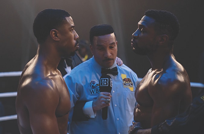 Michael B. Jordan and Jonathan Majors in Creed III