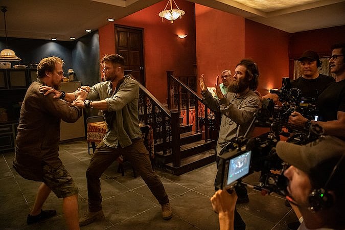 Sam Hargrave directs Chris Hemsworth and David Harbour Chris Hemsworth