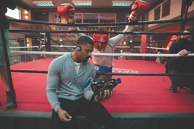 Michael B. Jordan in behind the scenes photo