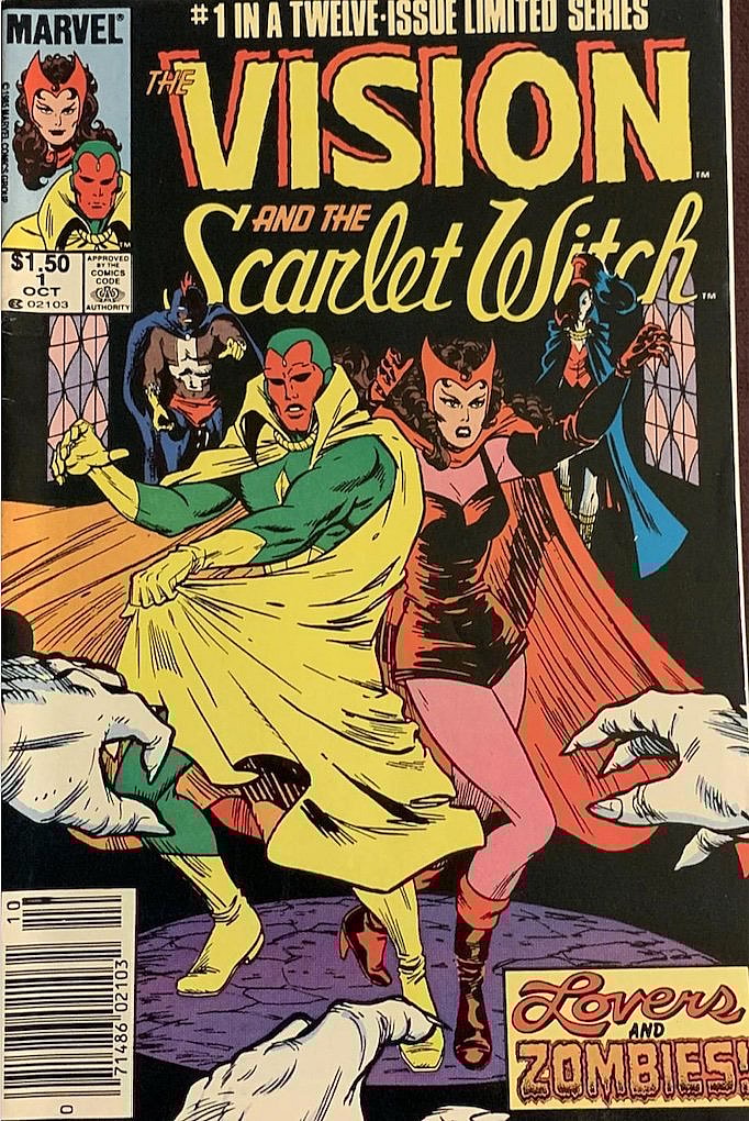 Vision and Scarlet Witch wandavision comic book