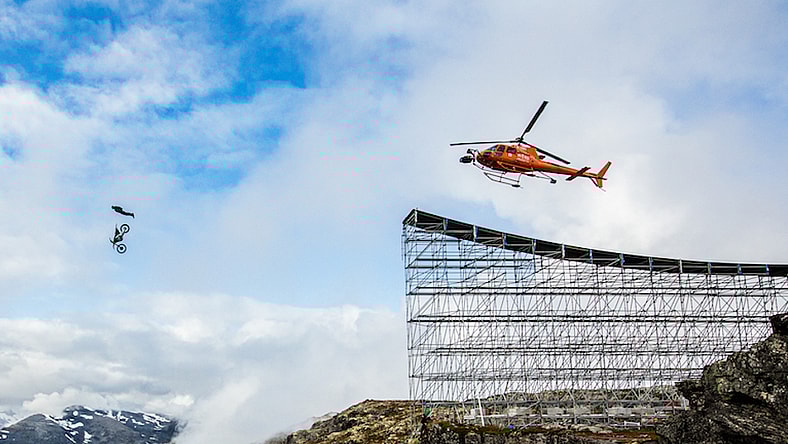 Mission Impossible Motorcycle Parachute Scene