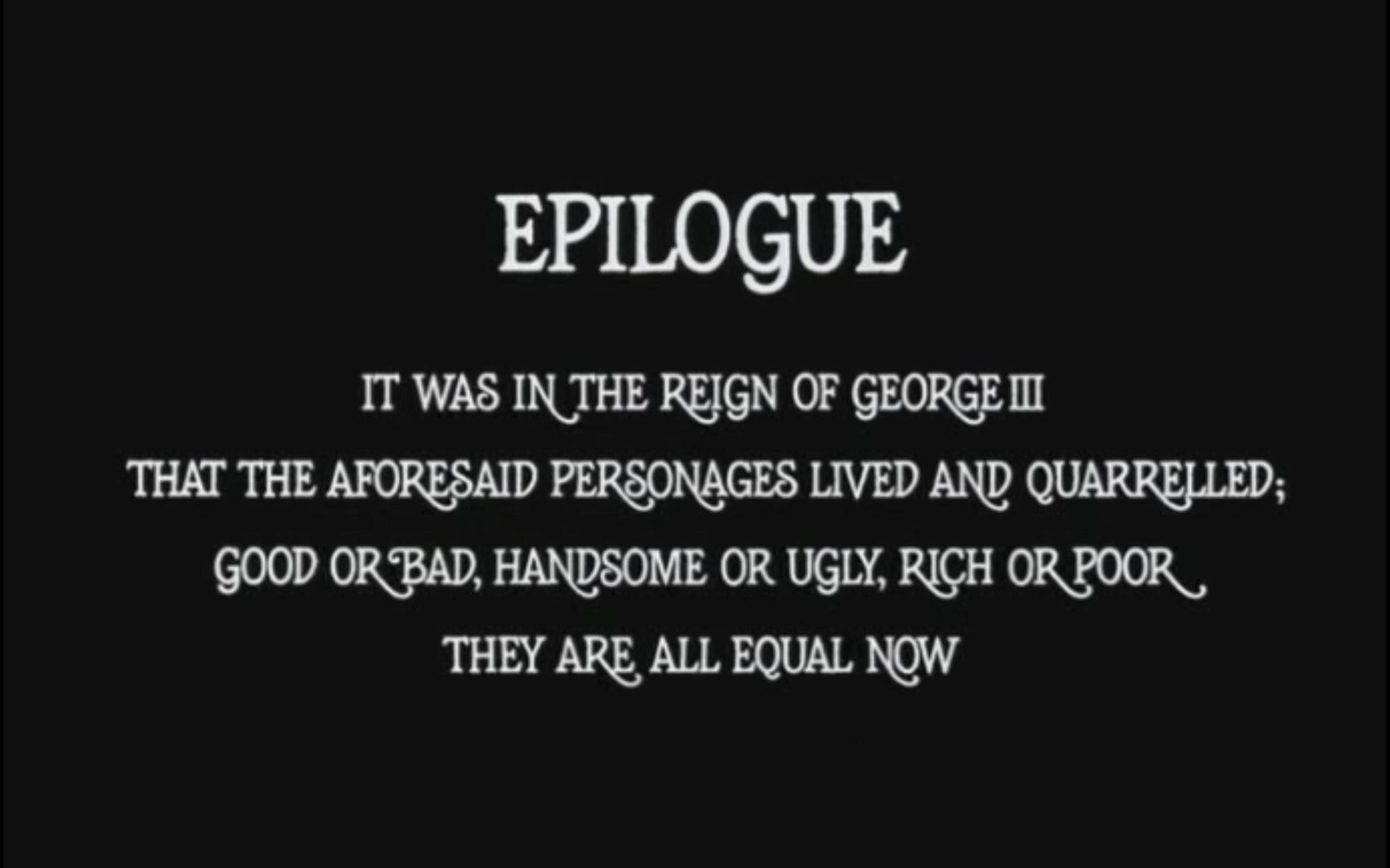 post-script text at end of movie epilogue barry lyndon do the right thing