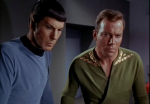 Captain Kirk and Spock Star Trek William Shatner
