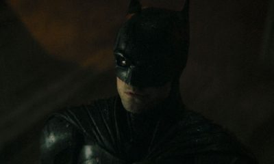 Robert Pattinson as Batman in The Batman, directed by Matt Reeves, courtesy of Warner Bros.