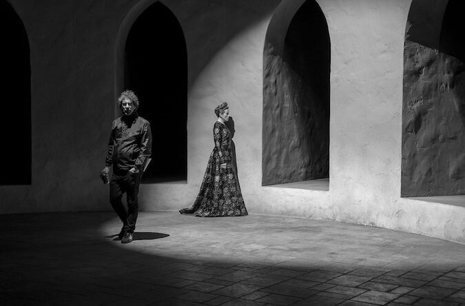 Joel Coen and Frances McDormand on set of The Tragedy of Macbeth Stefan Dechant