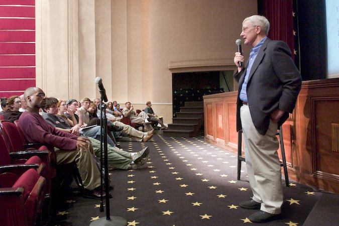 Roger Ebert talking to audience at SCAD Savannah Film Festival
