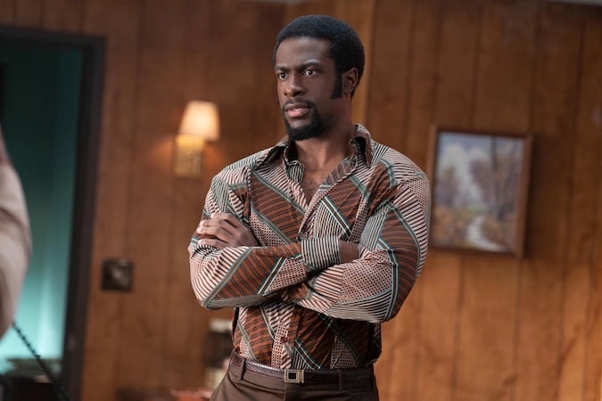 Quentin Phair as Otis McCutcheon, who seems loosely inspired by Hodari Sababu, in Welcome to Chippendales.