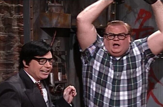 Mike Myers Recalls Chris Farley Pressing His Naked Body Into Him in the Shower, Every Week at SNL
