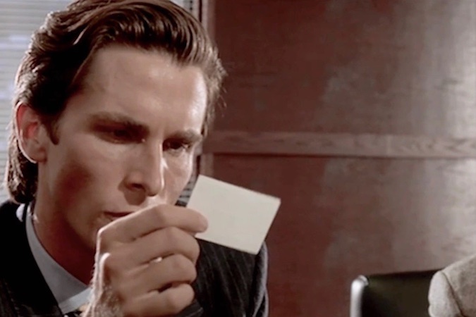 American Psycho Business Card Scene