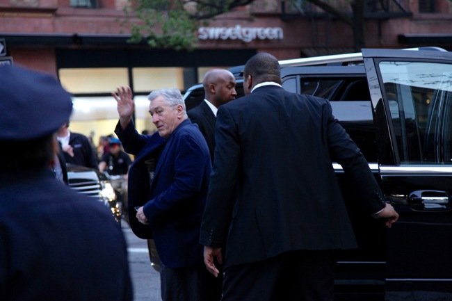 Robert De Niro arrives at the Beacon Theater for the 40th anniversary screening of Taxi Driver