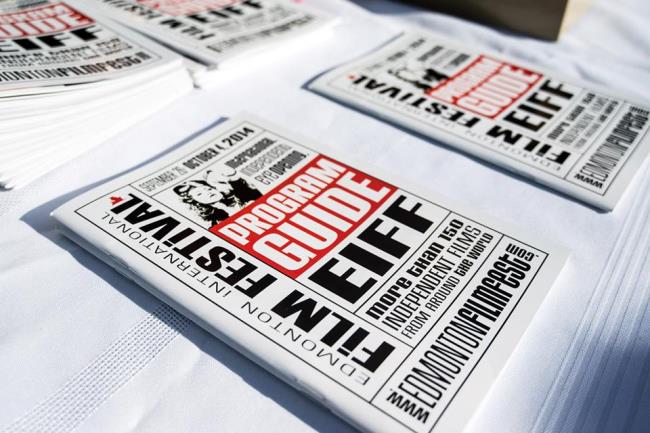 Edmonton International Film Festival programs in 2014. Courtesy of Edmonton International Film Festival