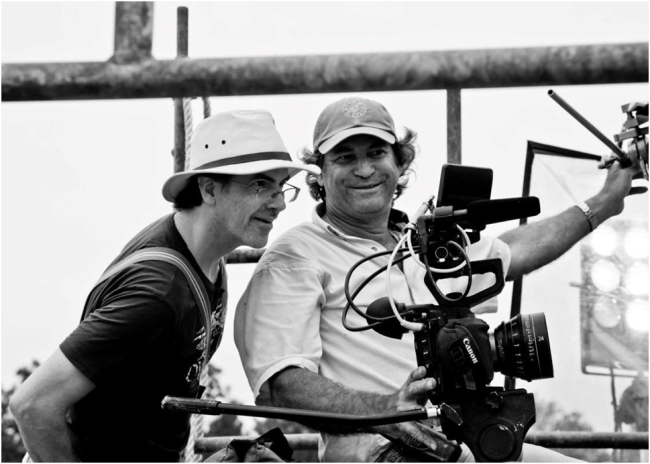 Eric Zala and DP Francisco Gonzalez on set