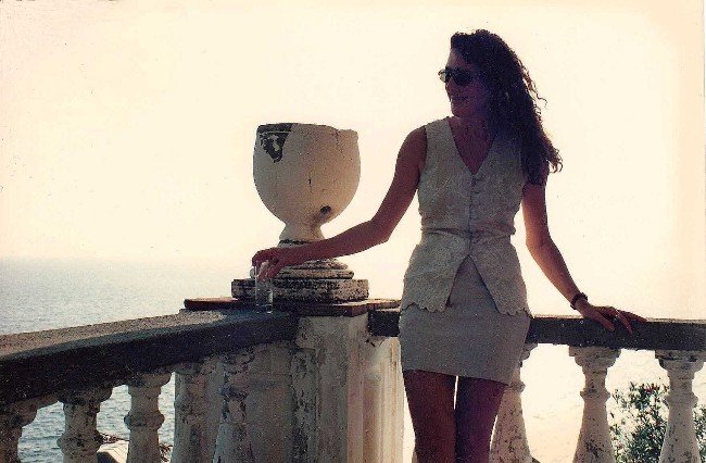 Diane Drake in Italy during the making of Only You